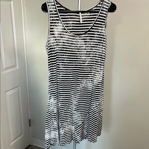 Striped Black and White Women's Top
